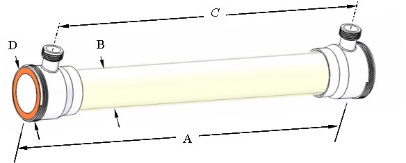 Koch Kovalus ROMICON 0720212 HF, VINEGAR 5043-66-43-PM50 UF Dimension